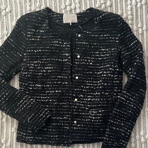 IRO Black and White Textured Jacket